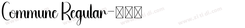 Commune Regular字体转换